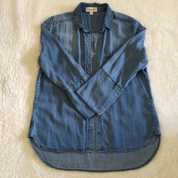 cloth & stone Button Down⬇️ Denim Shirt-NWOT - Picture 2 of 10